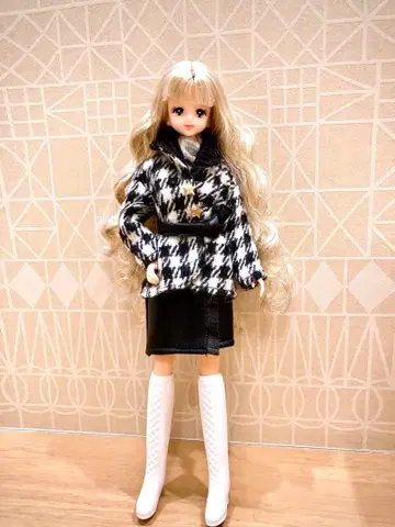 [귀걸이 추가] 제니 겨울 코디 하운드투스 체크 5종 세트