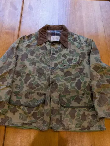 60s 70s 빈티지 헌팅 자켓 헌터 카모 덕지