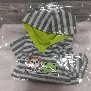 스트라이프 패턴 강아지와 개구리 옷 갈아입기 의류