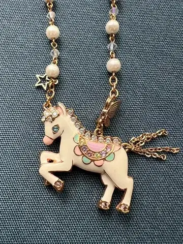 안나수이 ANNA SUI 말 목걸이 펜던트 롱