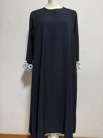 BEARDSLEY (비어즐리) 소매 레이스 3way 원피스 블랙