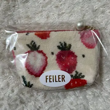 [ 새상품 미개봉 ] FEILER 스트로베리 도트 보트형 파우치