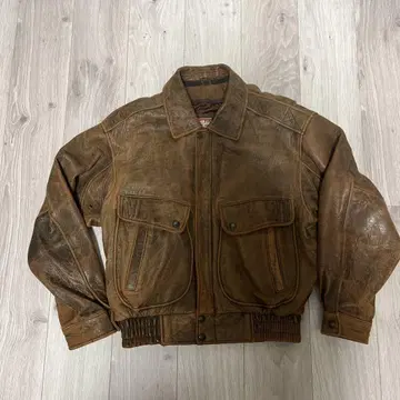 [ 짧은 기장 ] 브라운 가죽 자켓 a2 아메카지