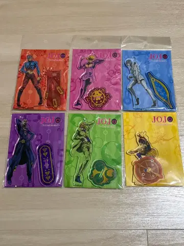 죠죠의 기묘한 모험 아크릴 스탠드 키링 컴플리트 세트