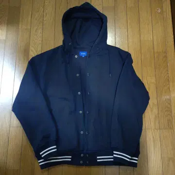 BEAMS 바시티 자켓 네이비