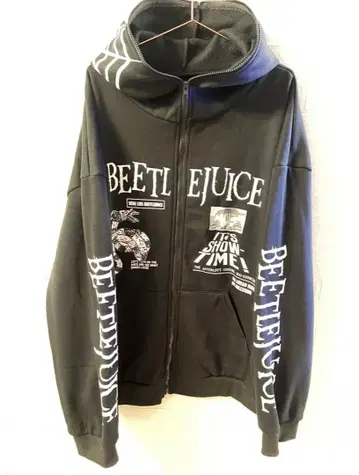 비틀쥬스 후드티 맨투맨 새상품급 블랙 호러 할로윈 XL