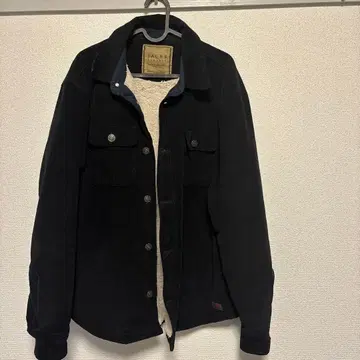 플리스 보아 자켓 블랙