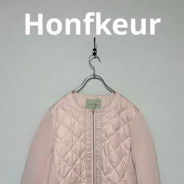 Honfkeur 11호 퀼팅 노카라 자켓 베이지 새상품급