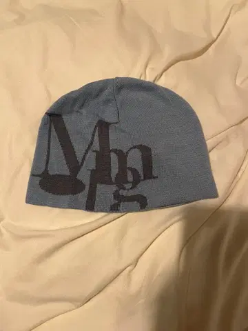 Mnmlg 그레이 니트 모자 로고