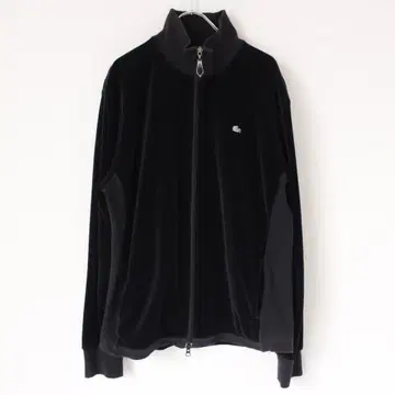 LACOSTE 벨로아 트랙 자켓 L 블랙 은악어 자수