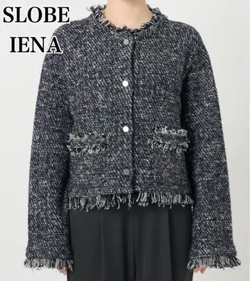SLOBE IENA 스 이에나 트위드 니트 가디건 2024
