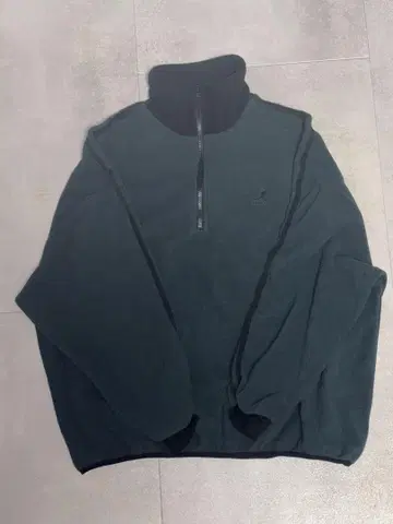 캉골 다크 그린 플리스 자켓 하프 지퍼