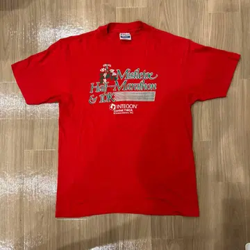 구제 의류 used Hanes 빨간색 레드 T셔츠