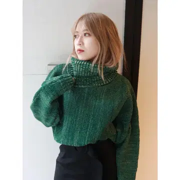 MURUA 그린 터틀넥 니트