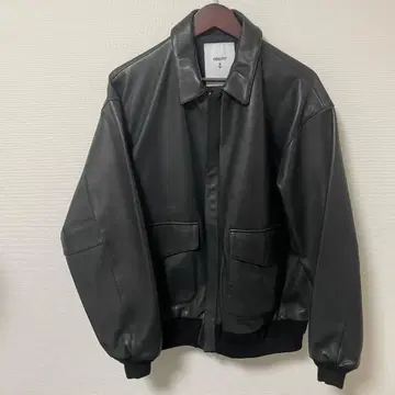 피델리티 램 가죽 플라이트 자켓 가죽 자켓 블랙