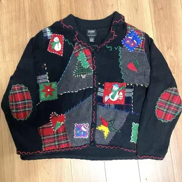 빈티지 크리스마스 니트 가디건