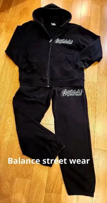 Balance street wear 지퍼 맨투맨 셋업 XL