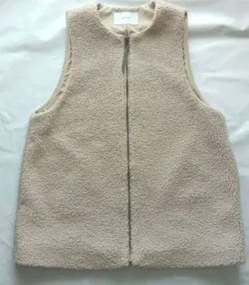 보아 집업 베스트 베이지
