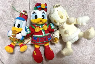 디즈니 크리스마스 2011 도날드 데이지 인형 배지 스트랩