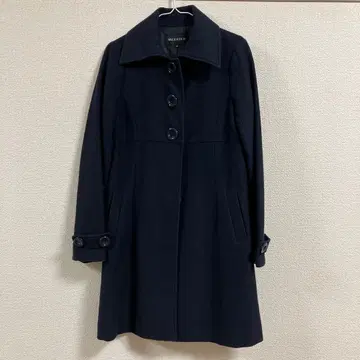 MISCHMASCH 미슈마슈 네이비 버튼 롱 코트