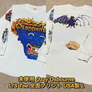 미사용 Ozzy Osbourne 전면 프린트 L/S Tee USA제 L