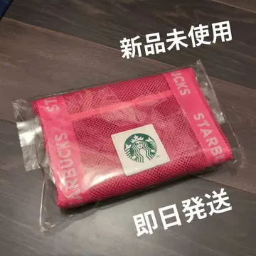 Starbucks 메쉬 에코백 비비드 핑크