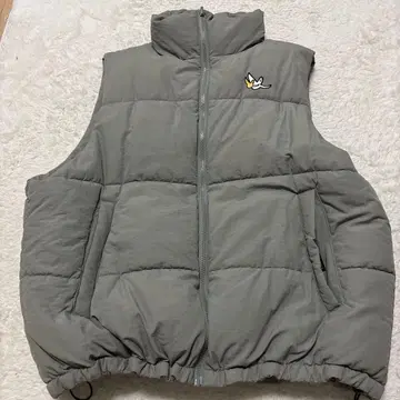 그레이 다운 베스트 하이넥