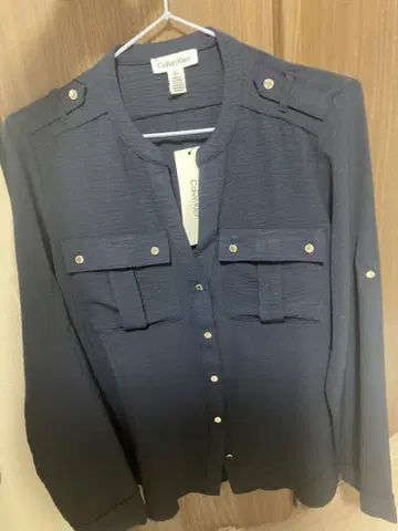 캘빈 클라인 네이비 긴팔 셔츠