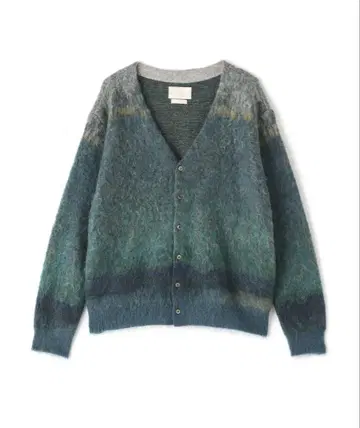 YOKE Jaquard Mohair Buttoned Cardigan
