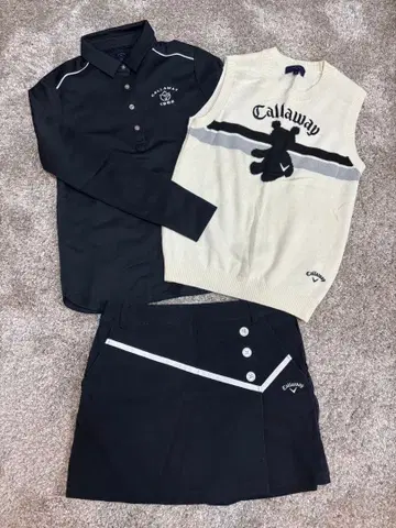 3세트 가을/겨울 [ 새상품급/1회만 ] Callaway 골프웨어 베어