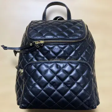 퀼팅 블랙 백팩