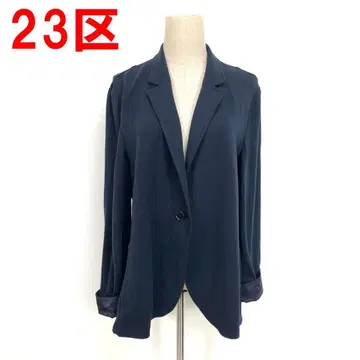 A6989 23구 테일러드 자켓 빅 사이즈 네이비 48