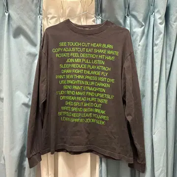 YOUVRES Word long sleeve T-shirt M