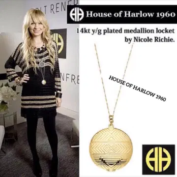 HOUSE OF HARLOW 1960 메달리온 로켓 목걸이