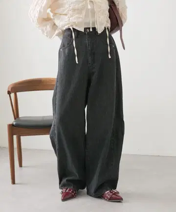 wcloset 커브 데님 팬츠