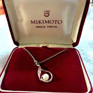 MIKIMOTO 진주 장식 실버 목걸이