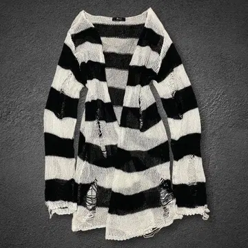 unknown destroyed border knit cardigan