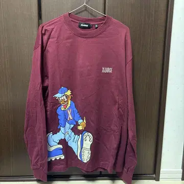 XLARGE 버건디 긴팔 티셔츠 L