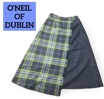 새상품급 O'NEIL OF DUBLIN 오닐 오브 더블린 체크 울 스커트