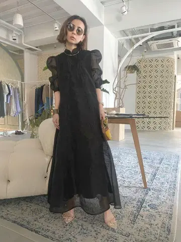 AMERI MEDI FOREST EMBROIDERY DRESS