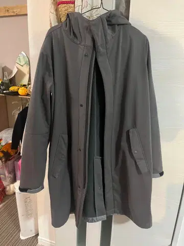 스노우피크 후드 부착 그레이 자켓 S 스노우피크