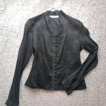 앙 퐁텐 블라우스 시스루 고급 프랑스제 블랙