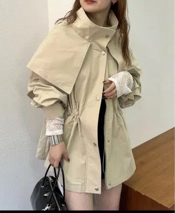 mystic BIG 칼라 블루종 free 사이즈 골격 웨이브