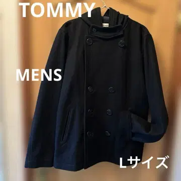 TOMMY 남성용 블랙 피코트 L 사이즈
