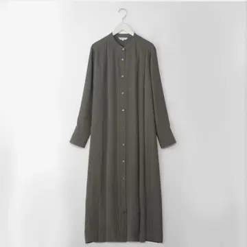 그레이 긴팔 셔츠 원피스