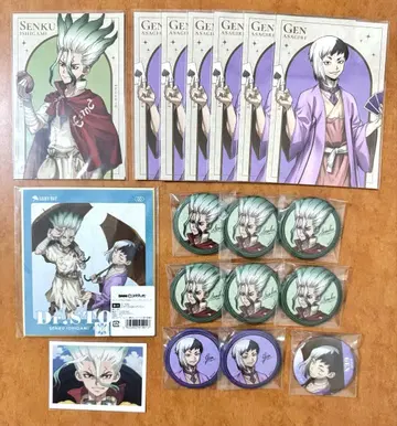 Dr.STONE 센쿠 겐 캔뱃지 엽서 특전 묶음 판매