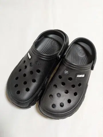 AMOI 블랙 클로그 샌들 27.0cm