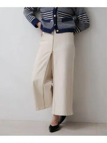 와이드 팬츠 프론트 오픈 지퍼 Bou Jeloud