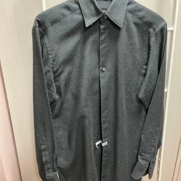 Ermenegildo Zegna 그레이 긴팔 드레스 셔츠