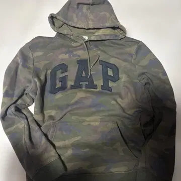 GAP 카모플라쥬 후드 부착 후드티 짧은 기장